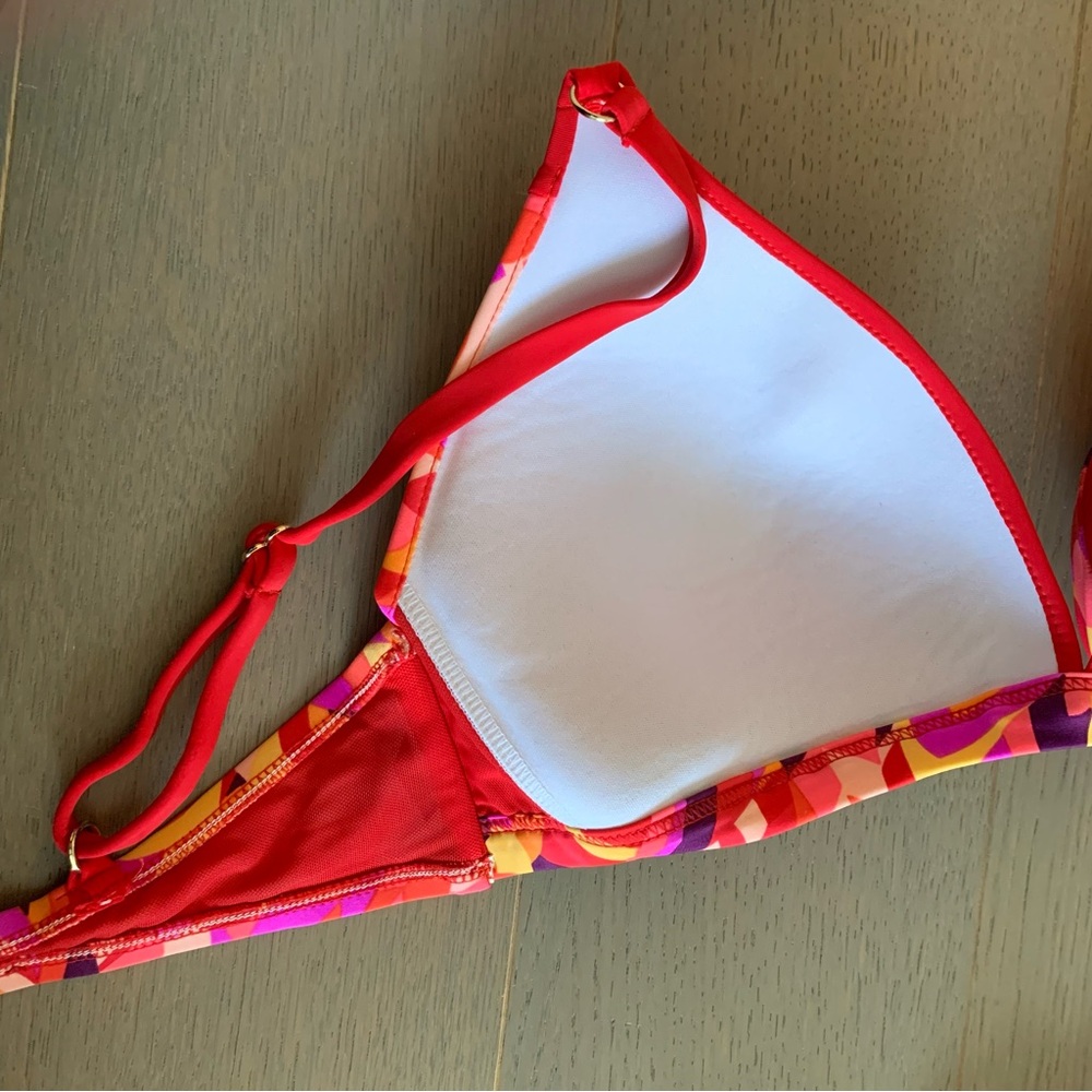 Sunsets Red & Colourful Swim Top & Bottom - Picture 9 of 14